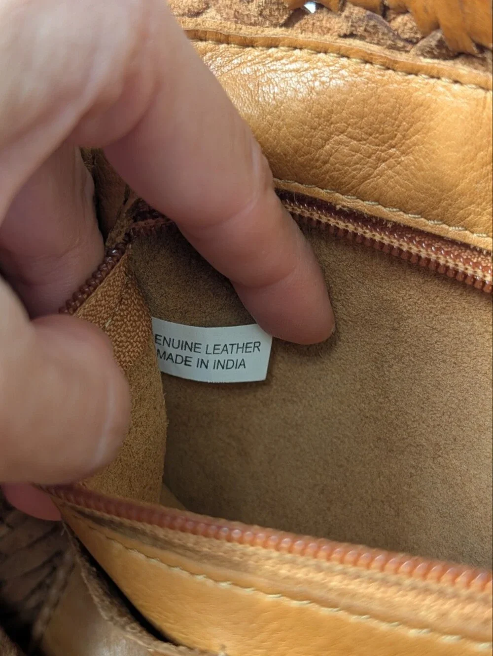 Vilenca Holland Handwoven Braided Genuine Leather / Suede Tote Shoulder Bag